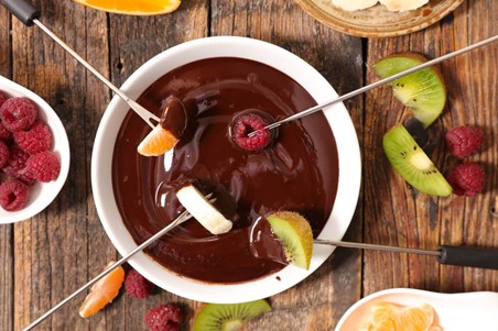 schokoladenfondue im Jagdschloss Resort