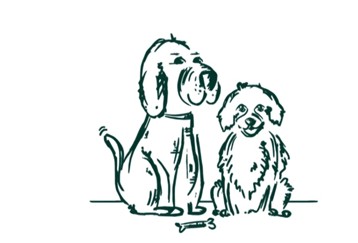 zwei Hunde Grafik